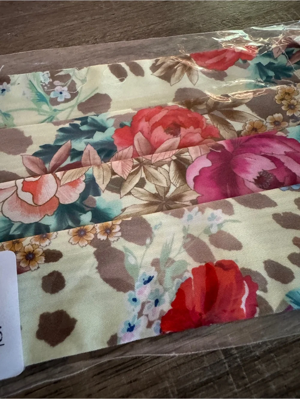 Johnny Was Floral Cotton Face Mask - Cream with Multicolor Flowers